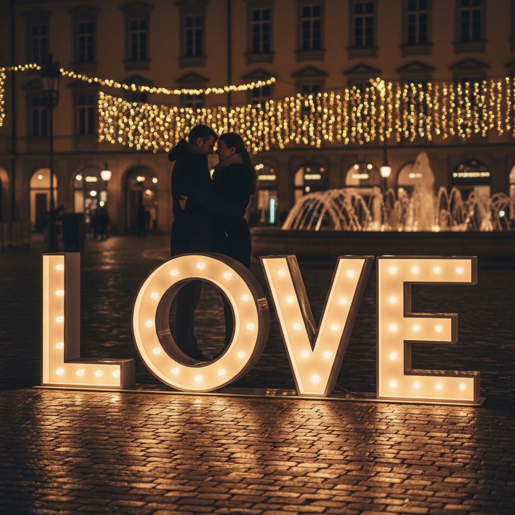 4ft light up Love letter